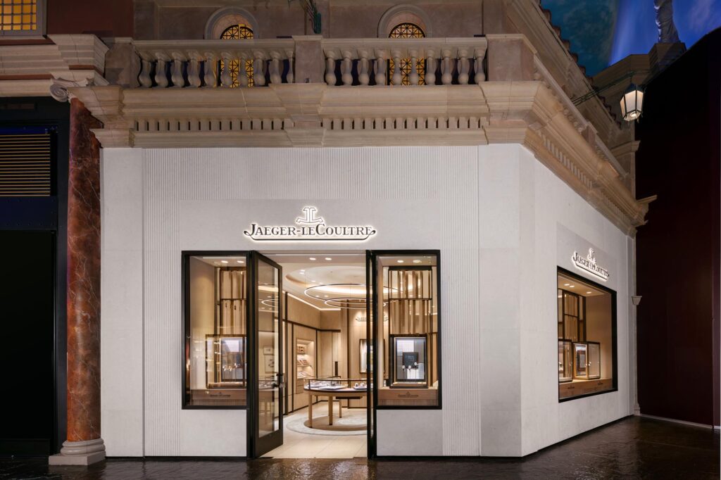 Jaeger-LeCoultre retail store exterior facade in The Forum Shops at Caesars